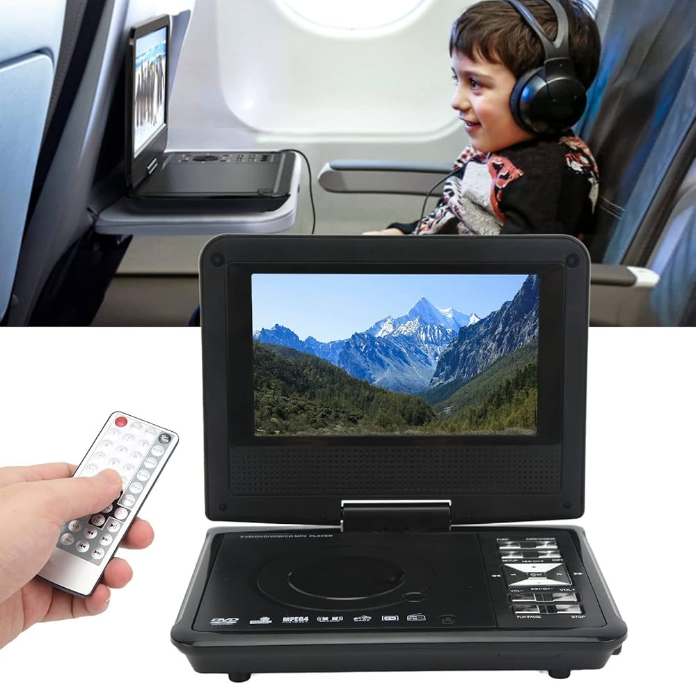 Araba Seyahat Video Oynatıcı, 110‑240V Şarj Edilebilir Pil Ile